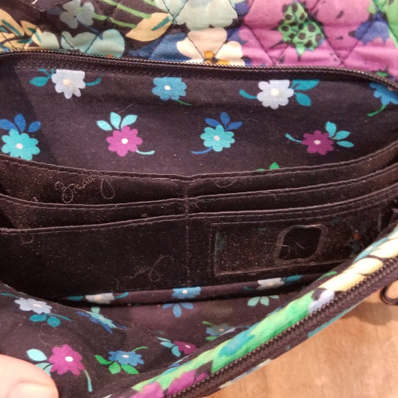 Vera Bradley Crossbody Purse Floral Flower AOP Allover - Picture 3 of 10